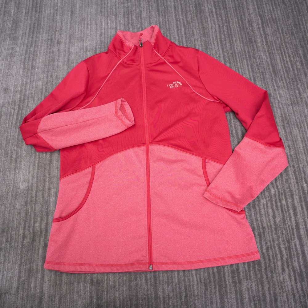 The North Face Track Jacket Womens Large Pink Good Colorblock Full Zip